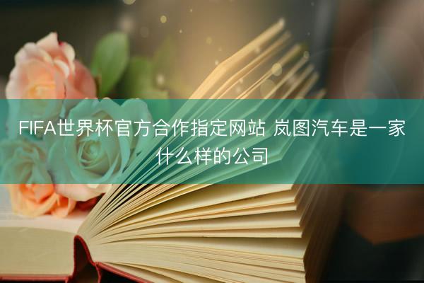 FIFA世界杯官方合作指定网站 岚图汽车是一家什么样的公司